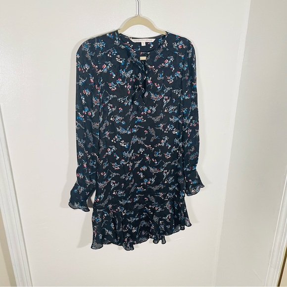 Veronica Beard Preston Floral Silk Dress Wedding Bohemian Festival Quiet Luxury - Picture 3 of 10